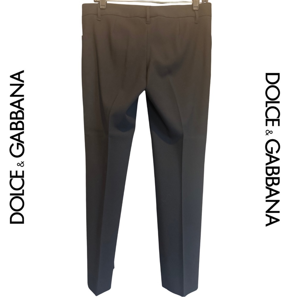 Dolce & Gabbana Suit F1275T Black Stretch Leopard Lined Pant Blazer IT44 8 10 M - Picture 9 of 17